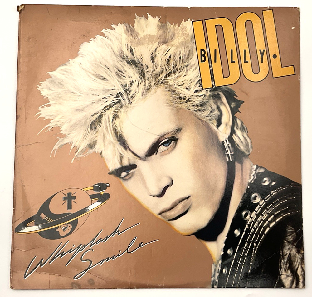 Vintage Album Billy Idol LP Whiplash Smile 1986 Record on Chrysalis 33 RPM Orig
